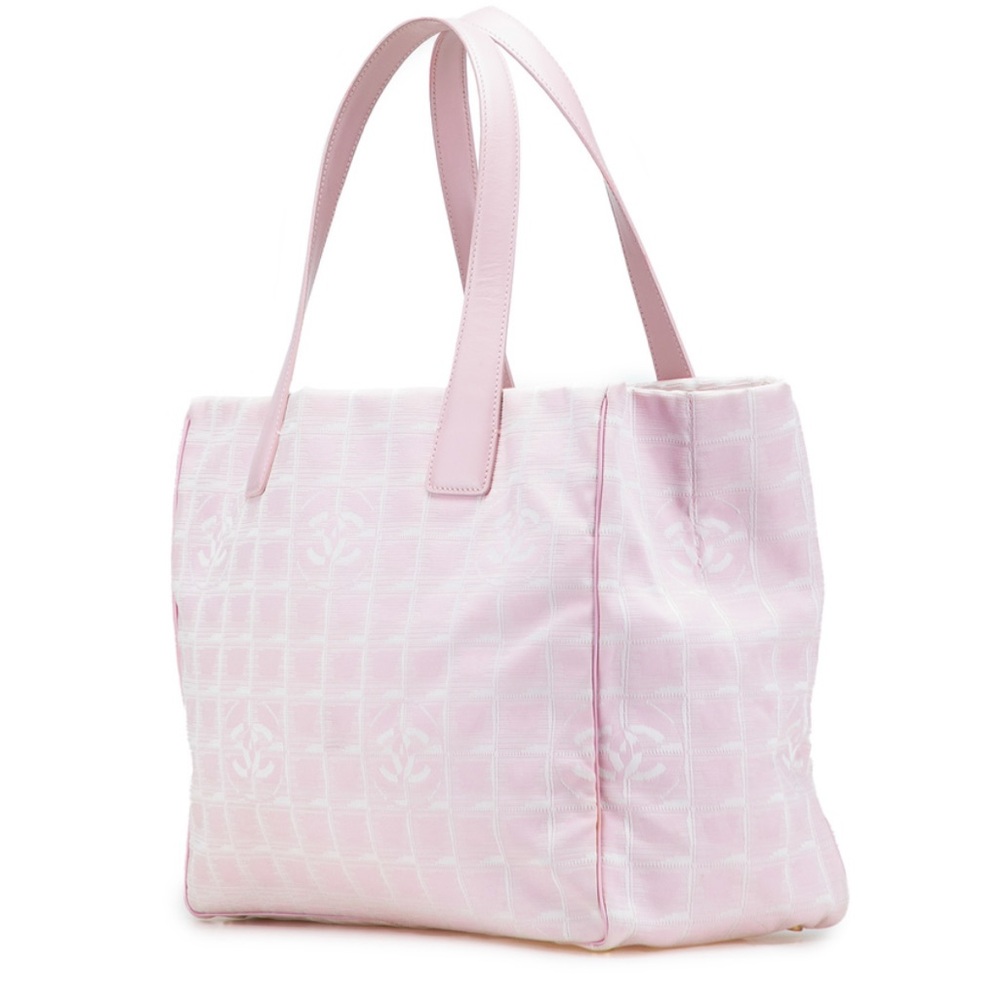 CHANEL Pink CC logo Travel Ligne Tote - Picture 11 of 13